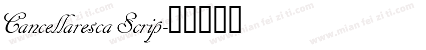 Cancellaresca Scrip字体转换